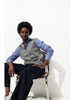 Pull Effet 2 en 1 Femme - Gris Uni Clair