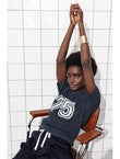 Pull Manches Courtes 75 Femme - Bleu Uni Fonce