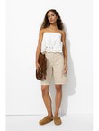 Bermuda en Jean Femme - Naturel Uni Clair