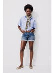 Short en Jean Femme - Jeans Uni Fonce