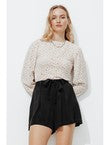 Short Taille Haute Éco-conçu - Noir Uni Fonce