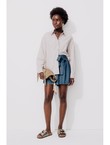 Short en Lyocell Femme - Jeans Uni Fonce
