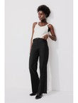 Pantalon de Tailleur Femme - Noir Uni Fonce
