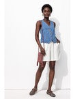 Short Large Femme - Naturel Uni Clair