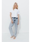 Basile Jean Droit High Rise - Jeans Uni Clair