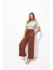 Pantalon Large et Fluide Femme - Marron Imprime