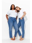 Marcel Jean Mom Taille Haute - Jeans Uni Fonce
