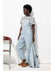 Salopette en Jean Rayé Femme - Multicolore Raye