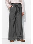 Pantalon Large et Rayé Femme - Gris Raye