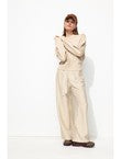Pantalon Large Rayures Tennis - Naturel Raye