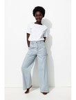 Jean Large Rayé Femme - Multicolore Raye