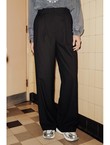 Billy Pantalon Large Femme - Noir Uni Fonce