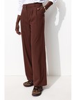 Billy Pantalon Large Femme - Rouge Uni Colore
