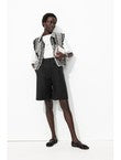 Bermuda Chic en Lyocell - Noir Uni Fonce