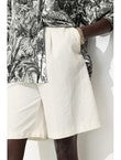 Bermuda Chic en Lyocell - Naturel Uni Clair