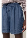 Short en Lyocell Femme - Jeans Uni Fonce