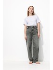 Jean Large Charpentier Femme - Jeans Uni Clair