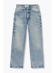 Jean Droit 7/8è Femme - Jeans Uni Fonce