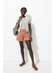 Short en Jean de Couleur Femme - Rose Uni Colore