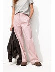 Billy Pantalon Large Rayé - Naturel Raye