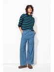 Jean Léger en Coton Femme - Jeans Uni Fonce