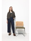 Jean Large Cargo Femme - Jeans Uni Fonce