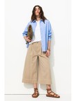 Jupe-culotte en Toile Femme - Naturel Uni Clair