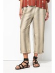 Pantalon Court Rayé Femme - Multicolore Imprime