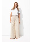Jean Large Taille Haute Femme - Naturel Uni Clair