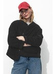 Veste Matelassée Femme - Noir Uni Fonce