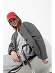 Veste Matelassée Femme - Gris Uni Clair