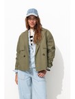 Veste Trench Femme - Kaki Uni Fonce
