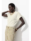 T-shirt Broderie Anglaise - Naturel Uni Clair