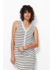 Gilet sans Manches Femme - Noir Raye