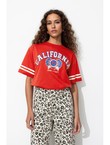 T-shirt Motif Campus Femme - Rouge Imprime