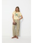 T-shirt à Motif Placé Femme - Multicolore Imprime