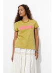 T-shirt à Message Femme - Multicolore Imprime