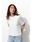 T-shirt Uni Évasé Femme - Naturel Uni Clair