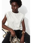 T-shirt sans Manches Femme - Naturel Uni Clair