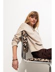Sweat-shirt Uni Femme - Naturel Uni Clair