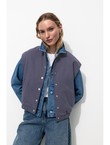 Teddy sans Manches en Molleton - Bleu Uni Colore
