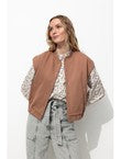 Teddy sans Manches en Molleton - Rose Uni Colore