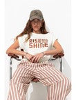 T-shirt à Message Femme - Naturel Imprime