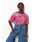 T-shirt Perlé Laura Gulshani - Rose Imprime