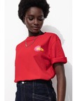T-shirt à Message Femme - Rouge Imprime