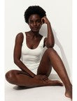 Body Uni en Coton Femme - Blanc Uni Clair