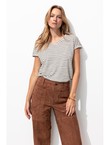 T-shirt Rayé Marinière Femme - Bleu Raye