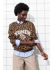 Sweat-shirt 1975 Léopard Femme - Multicolore Imprime