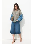 Chemise Légère Imprimée Femme - Bleu Imprime
