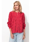 Chemise en Broderie Anglaise - Rouge Uni Colore